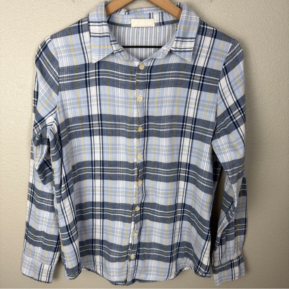 CP Shades Tops - CP Shades Women’s Cotton Gauze Plaid Button Down Shirt